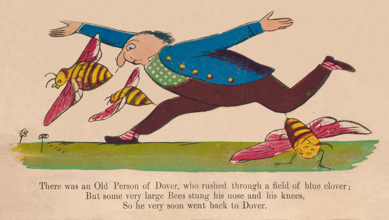 Det fanns en gammal person från Dover..., c1840-talet. av Edward Lear