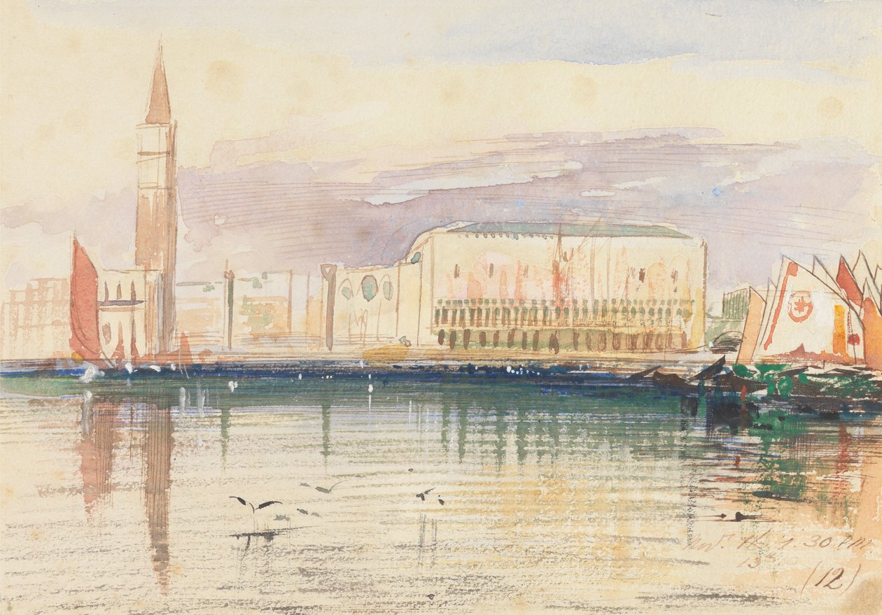 Venedig, Dogepalatset av Edward Lear