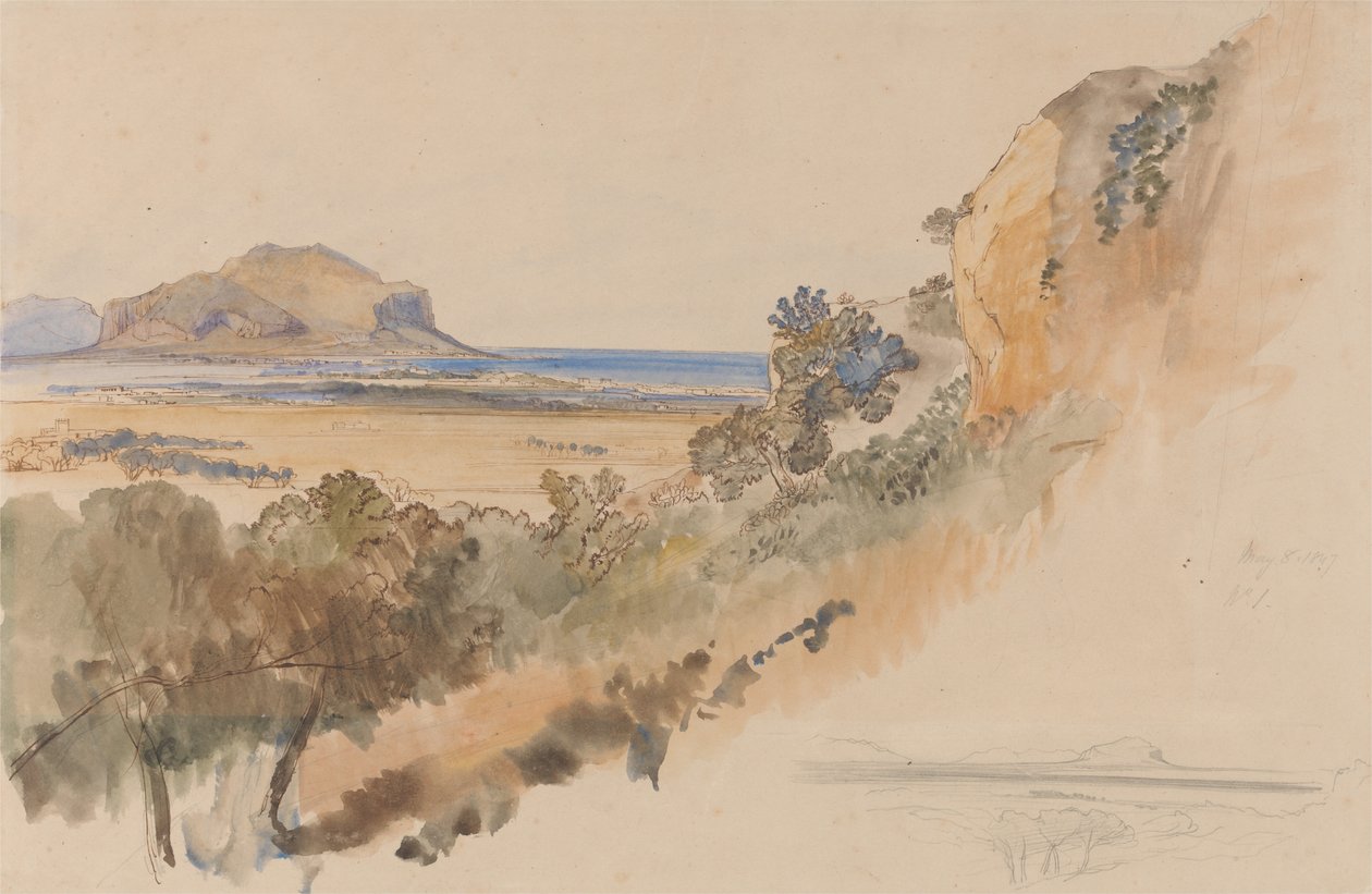 Utsikt nära Palermo av Edward Lear