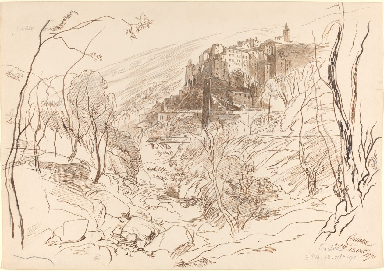 Utsikt över Ceriana av Edward Lear