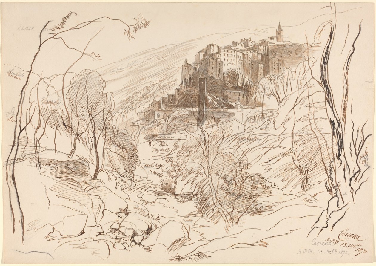 Utsikt över Ceriana av Edward Lear