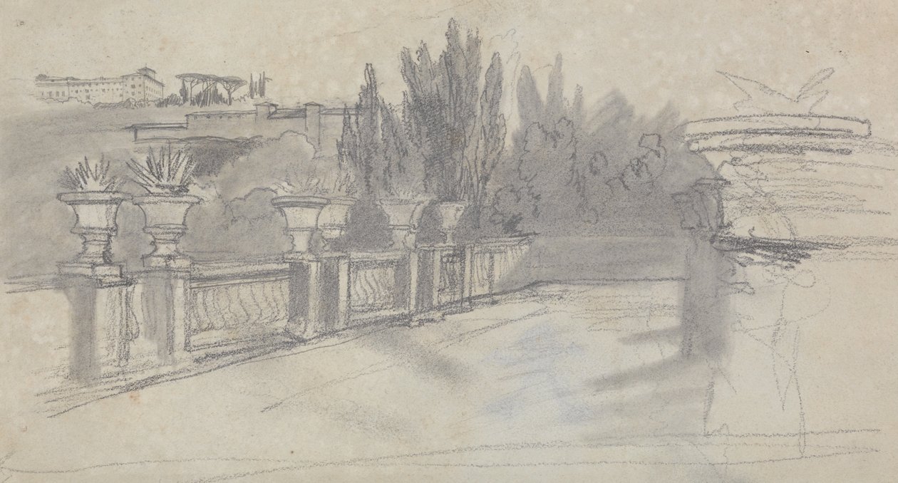 Villa Torlania, tidigare Villa Conti, Erascati av Edward Lear
