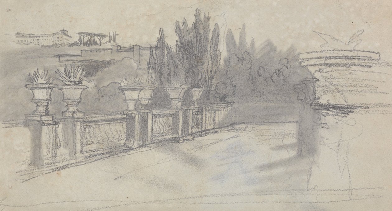 Villa Torlania, tidigare Villa Conti, Erascati av Edward Lear