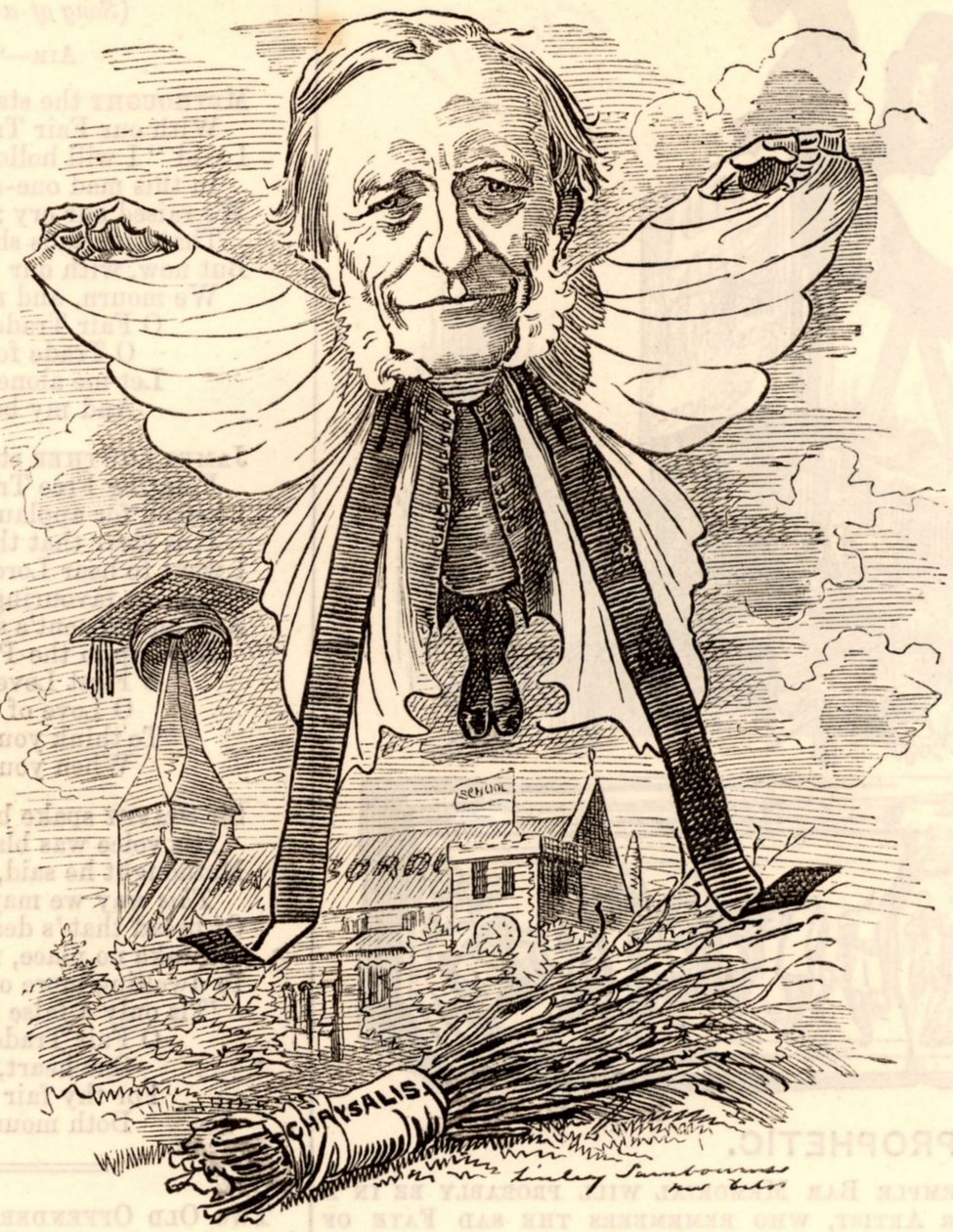 Karikatyr av George Granville Bradley av Edward Linley Sambourne