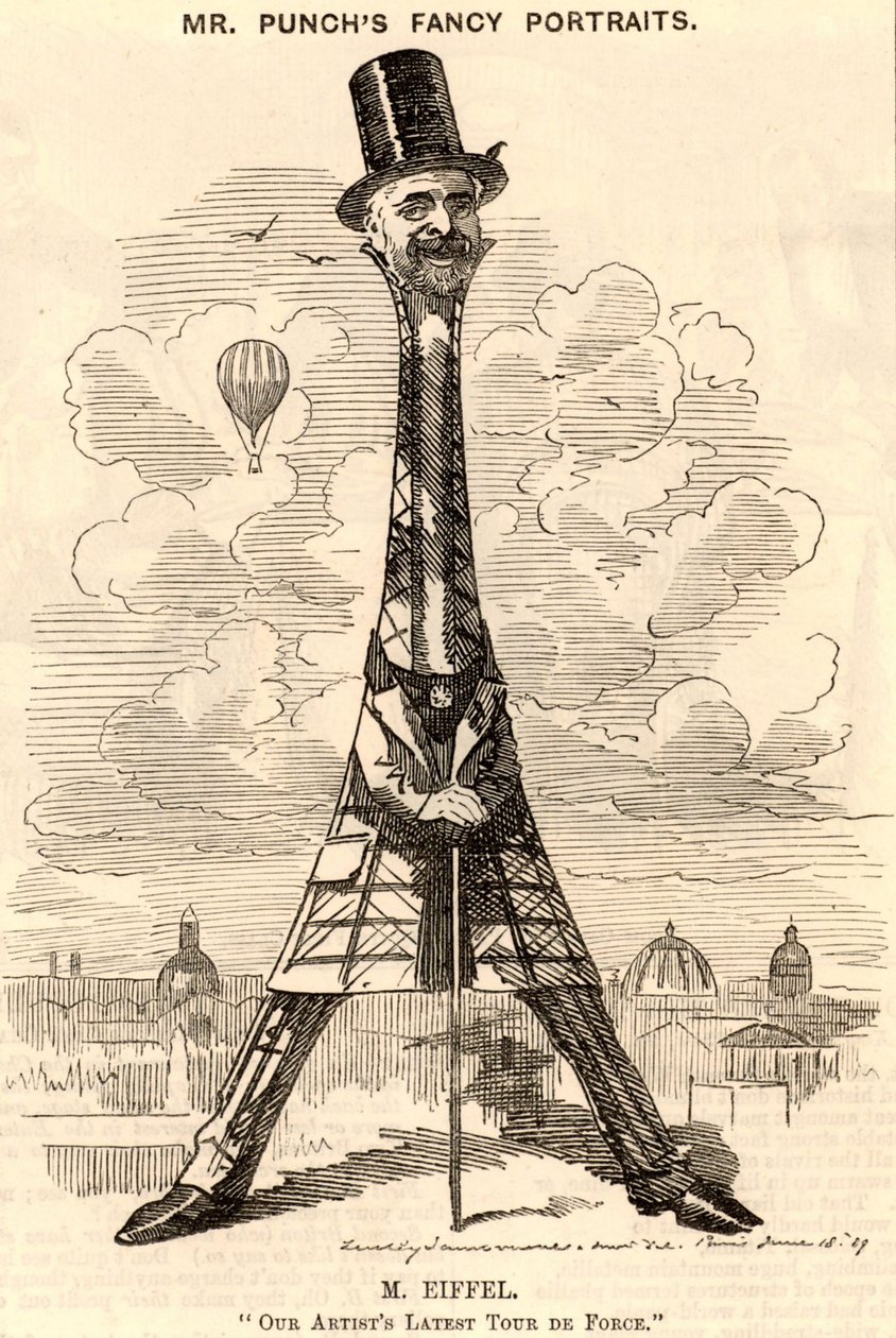Karikatyr av Gustave Eiffel av Edward Linley Sambourne