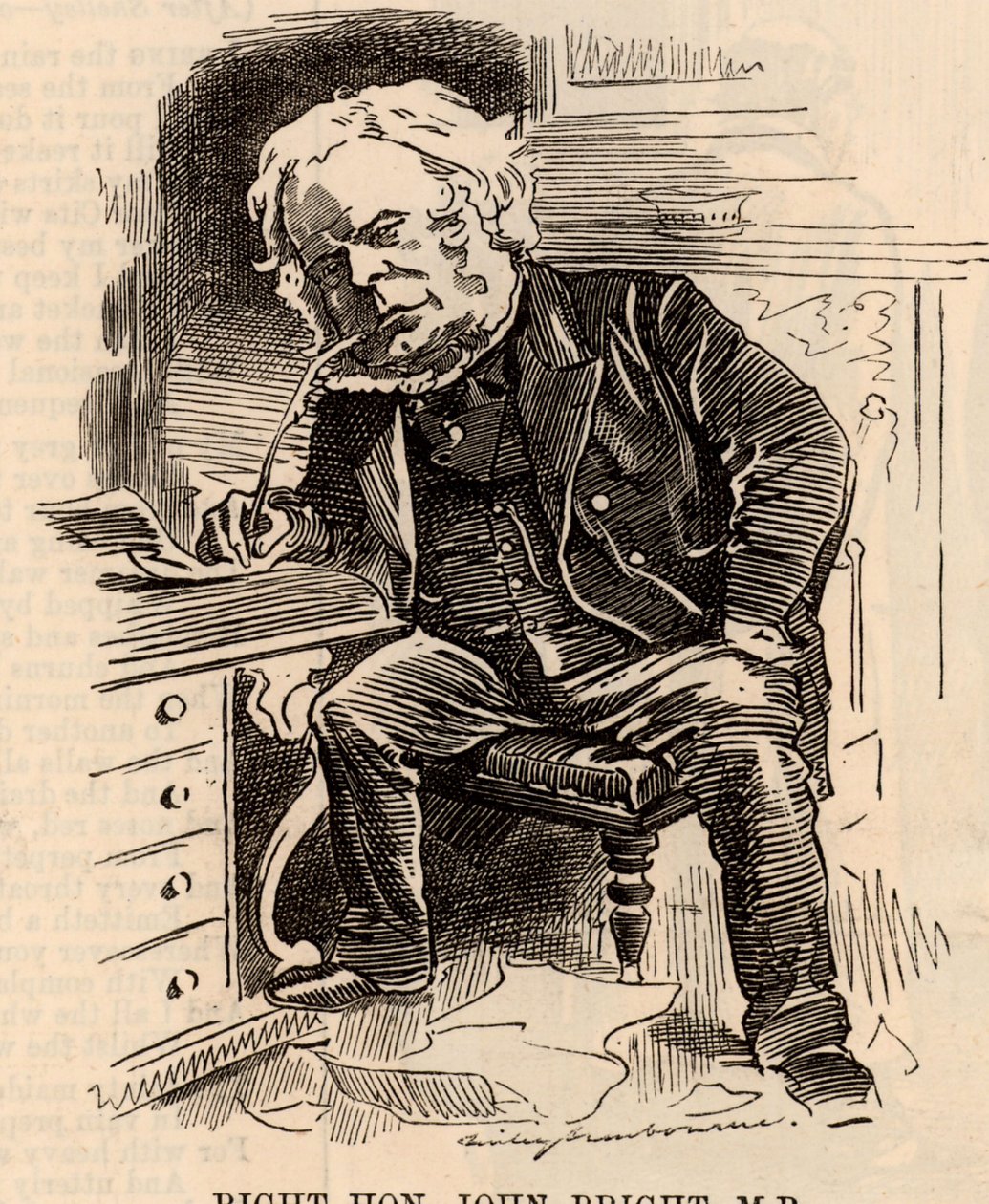 Tecknad film av John Bright av Edward Linley Sambourne