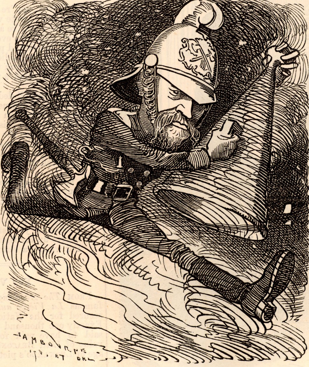 Eyre Massey Shaw (1830-1908) av Edward Linley Sambourne