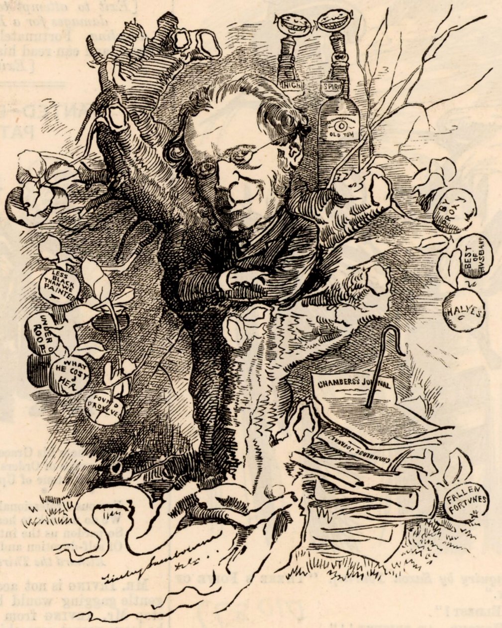 Porträtt av James Payn av Edward Linley Sambourne