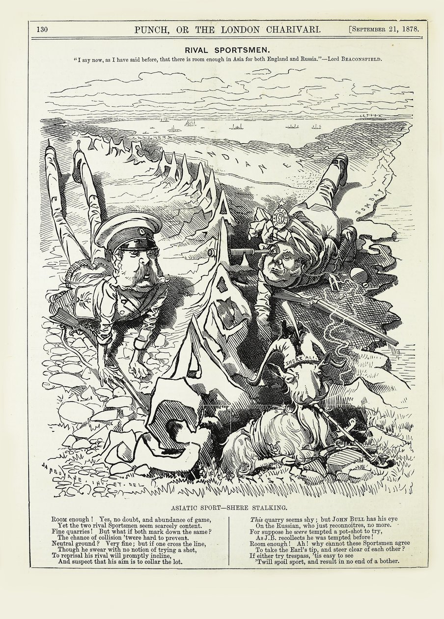 Rivalerande idrottare. Jag säger nu, som jag har sagt förut, att det finns plats nog..., 1878. av Edward Linley Sambourne