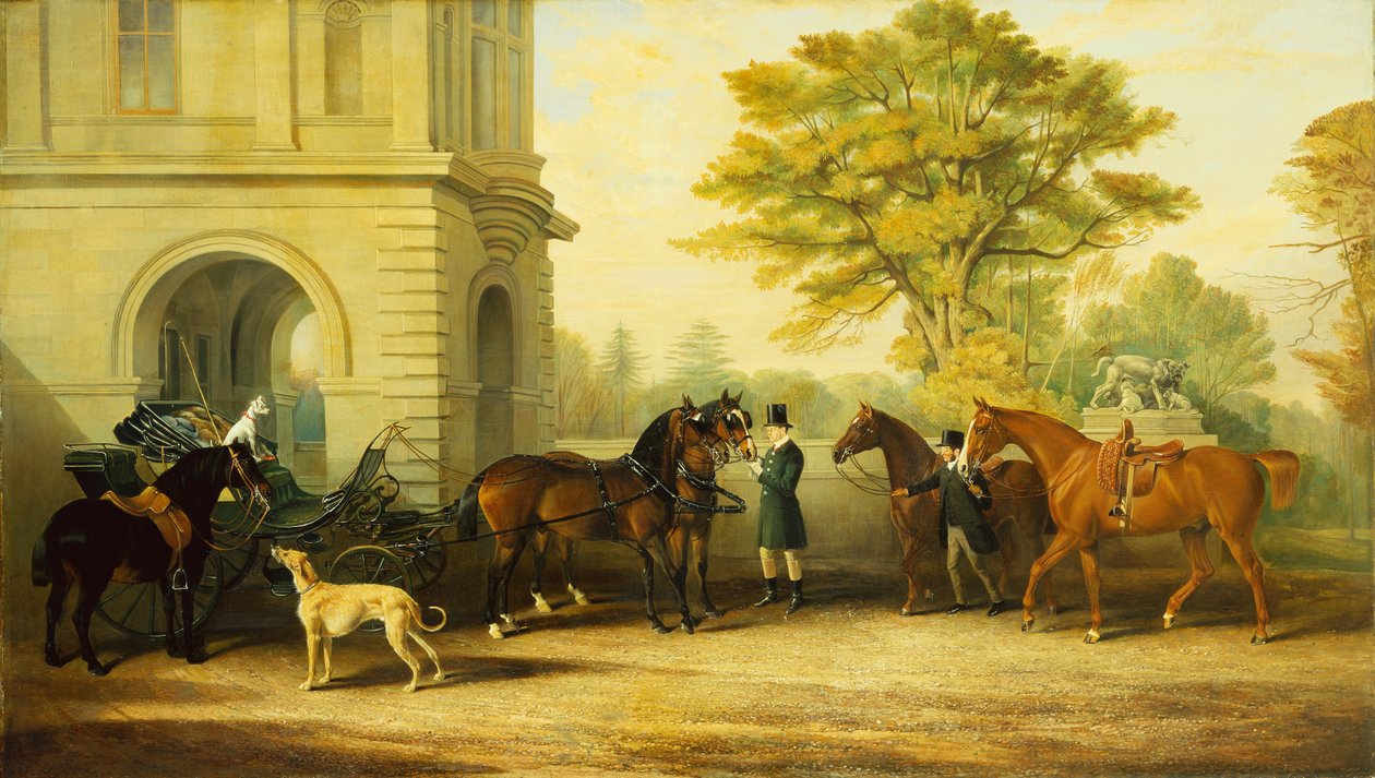 Lady Williams Wynns favorit Phaeton, ponnyer, hästar och hundar av Edward Lloyd