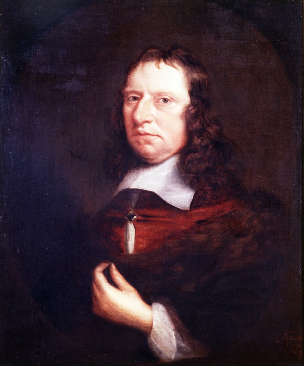 Porträtt av en gentleman, ca 1655-58 (olja på duk) av Edward Mascall