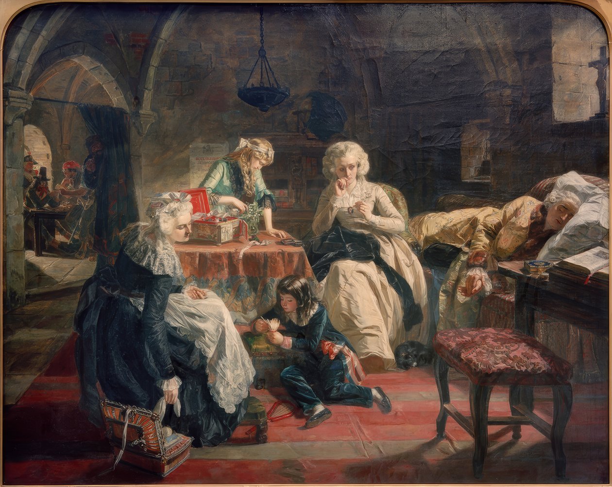 Den franska kungafamiljen i Temple-fängelset av Edward Matthew Ward