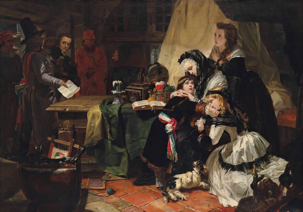 Marie Antoinettes och hennes sons sista avsked, 1856. av Edward Matthew Ward