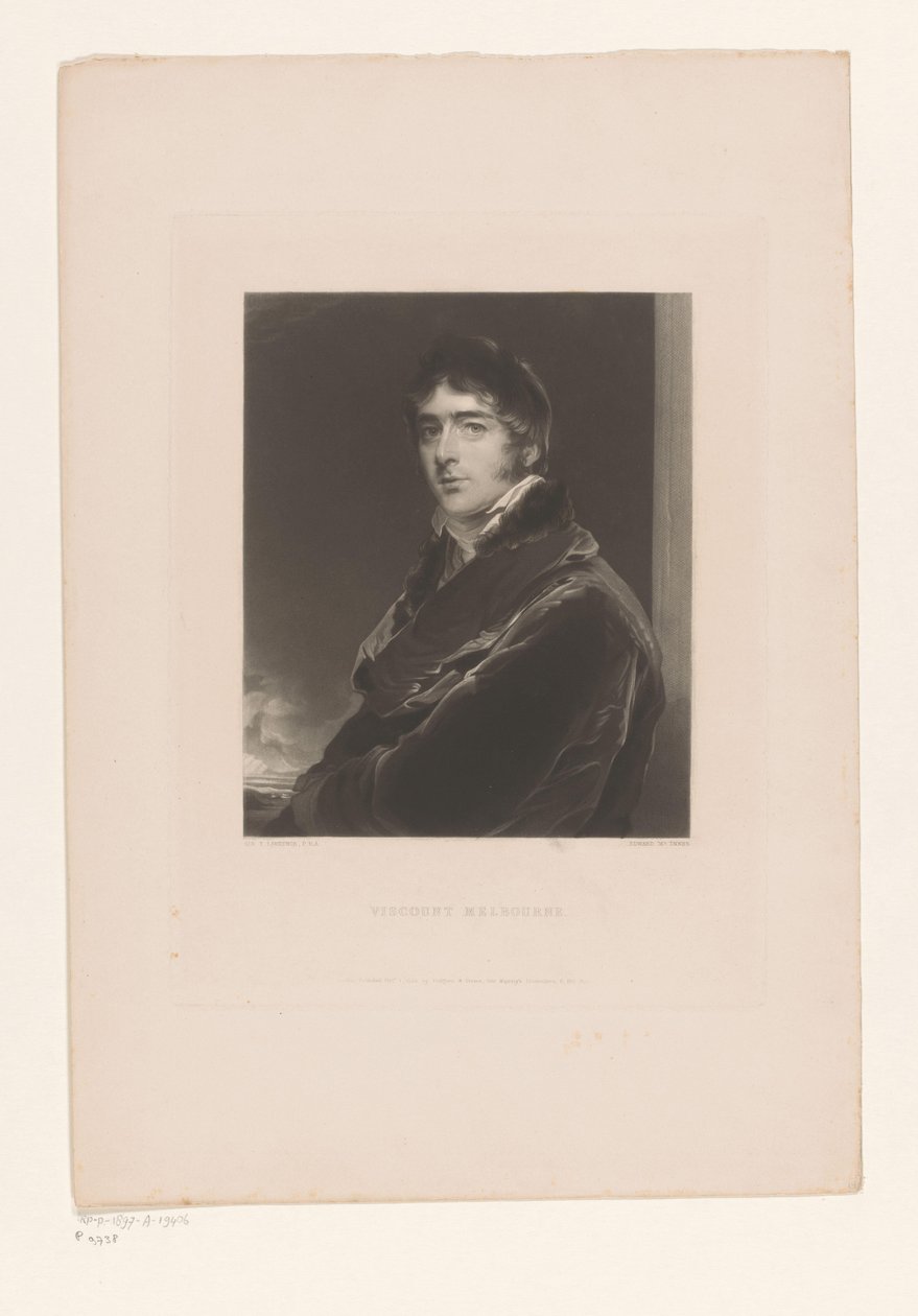 Porträtt av William Lamb Viscount Melbourne av Edward McInnes