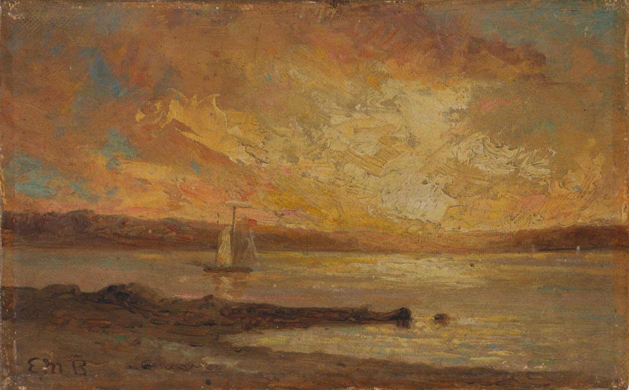 Båt på havet av Edward Mitchell Bannister