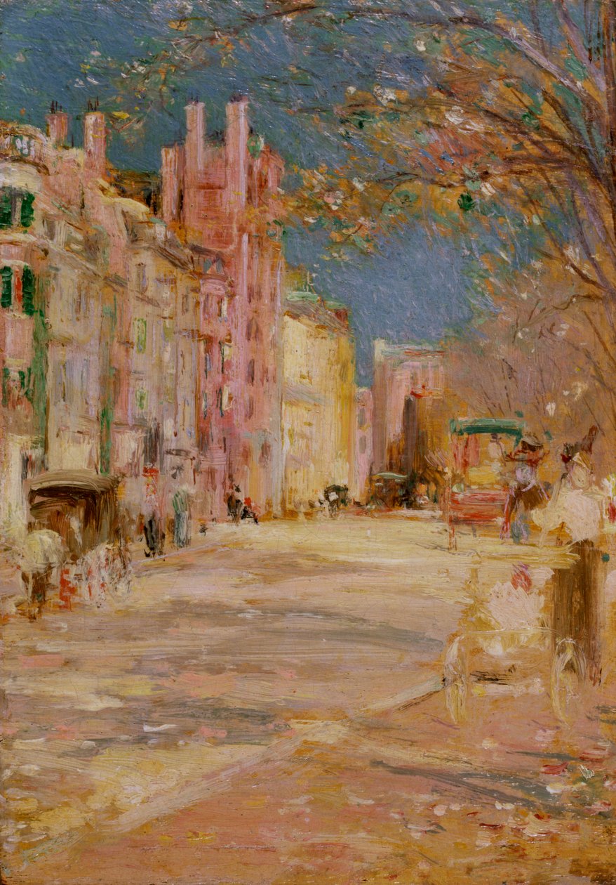 Gatuscen i Boston (Boston Common) av Edward Mitchell Bannister