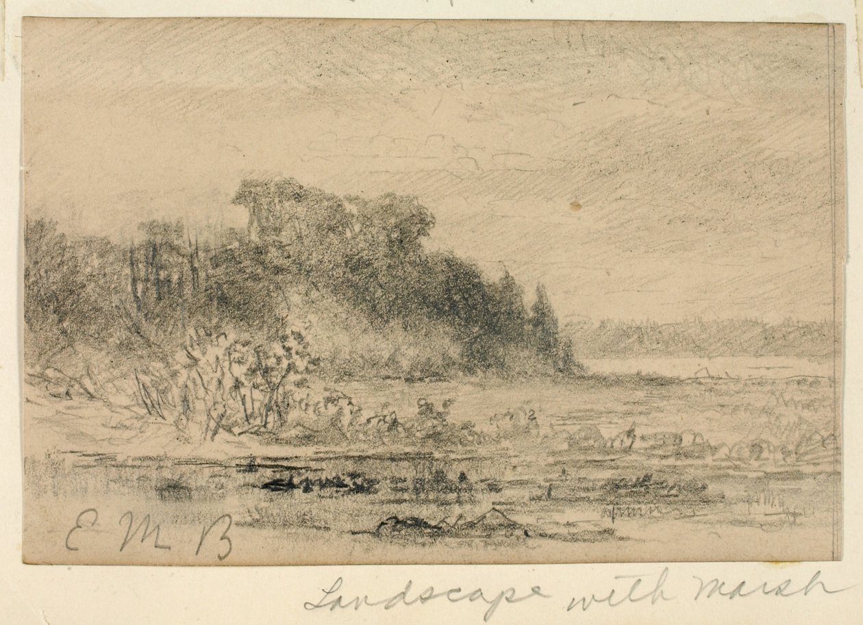 Landskap med träsk av Edward Mitchell Bannister