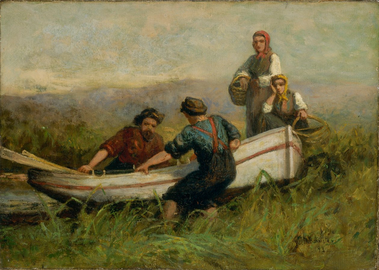 Människor nära båten av Edward Mitchell Bannister