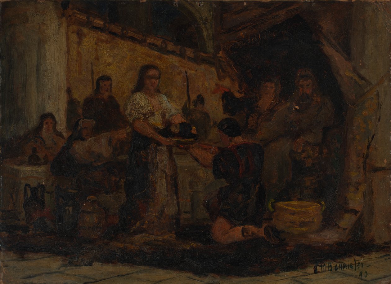 Salome tar emot Johannes Döparens huvud, 1890. av Edward Mitchell Bannister