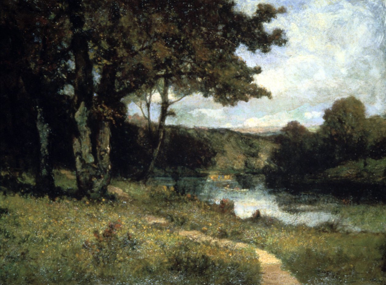 Träd nära en flod, 1891 av Edward Mitchell Bannister