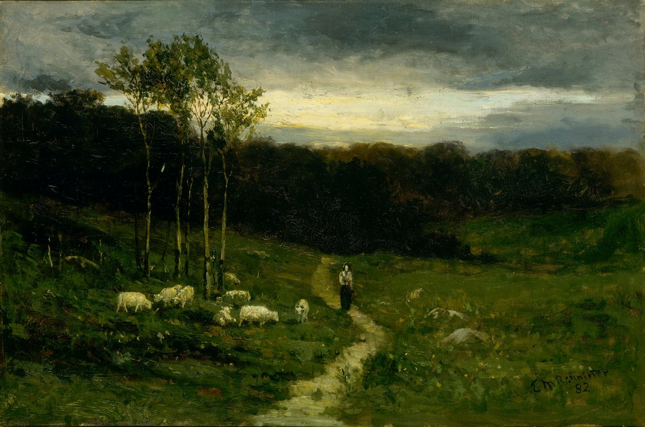 Kvinna går längs en stig av Edward Mitchell Bannister