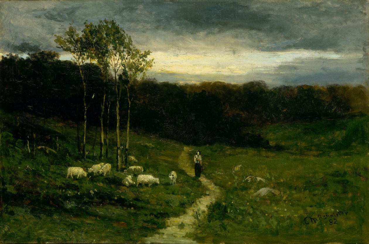 Kvinna som går längs stigen, 1882. av Edward Mitchell Bannister