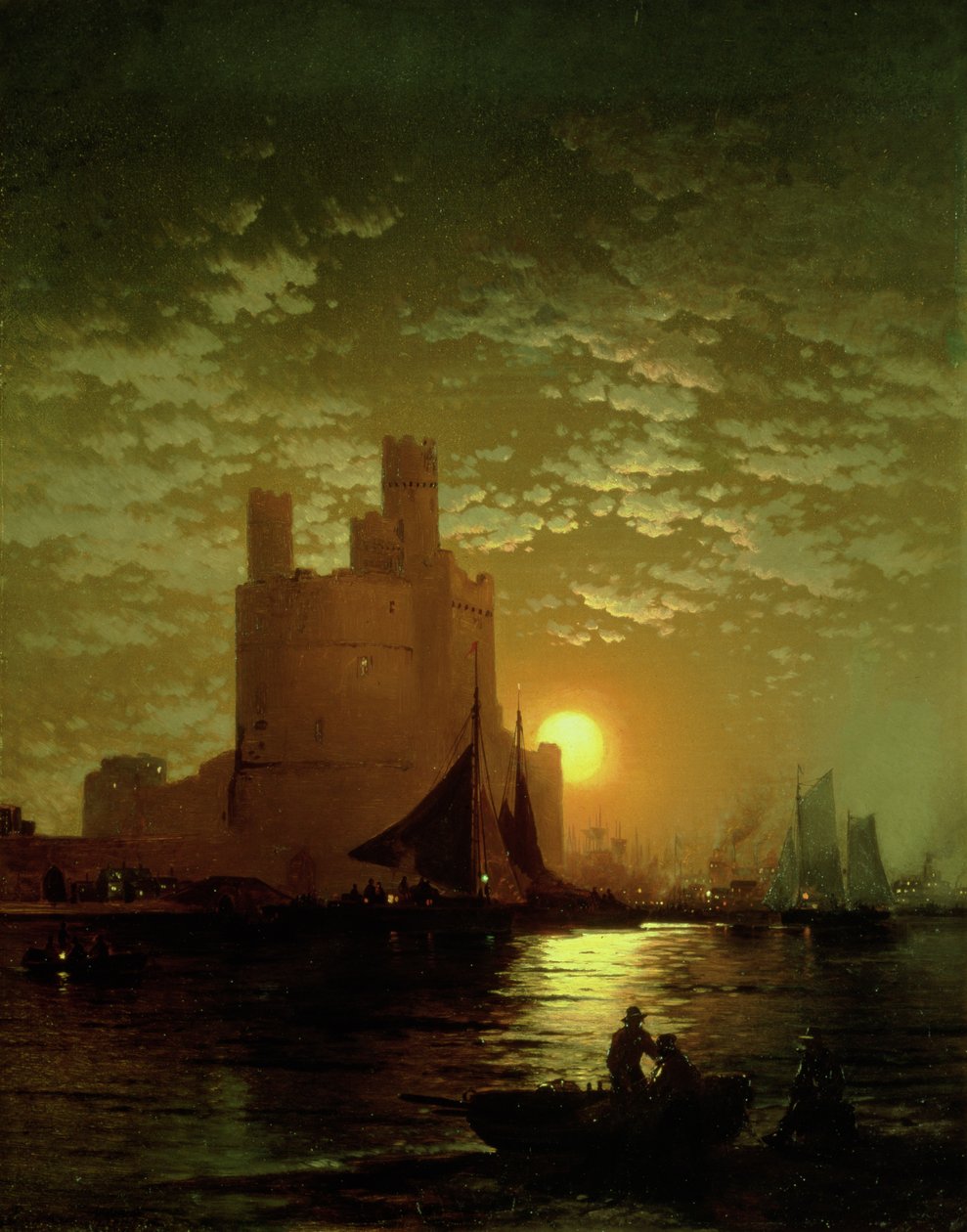 Månbelyst scen av Edward Moran