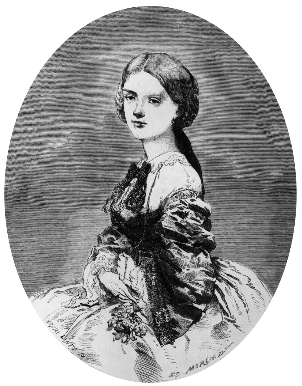 Prinsessan Maria Clotilde av Savojen (gravyr) av Edward Morin