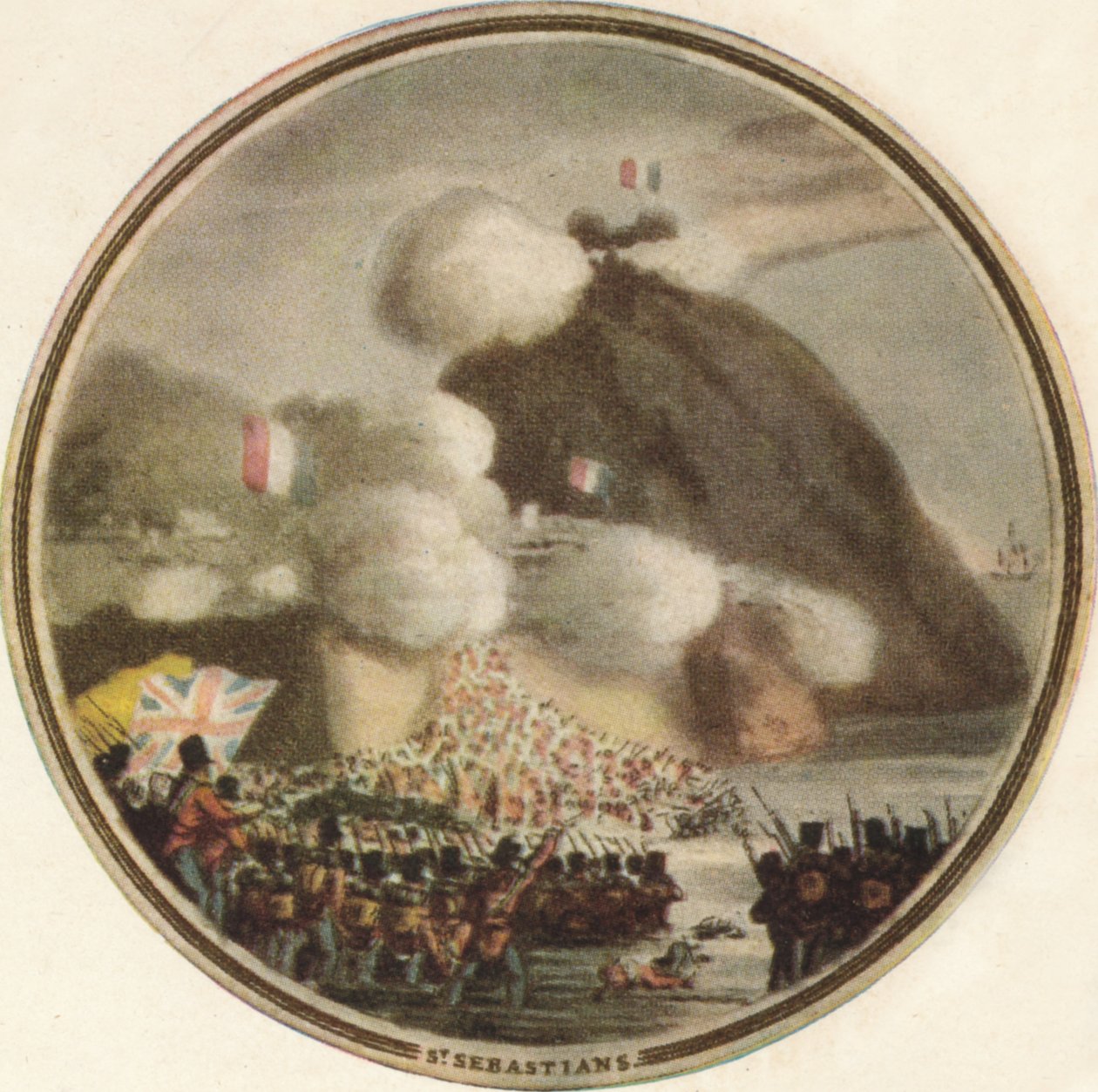 Stormningen av S:t Sebastian, 1815, 1910 av Edward Orme