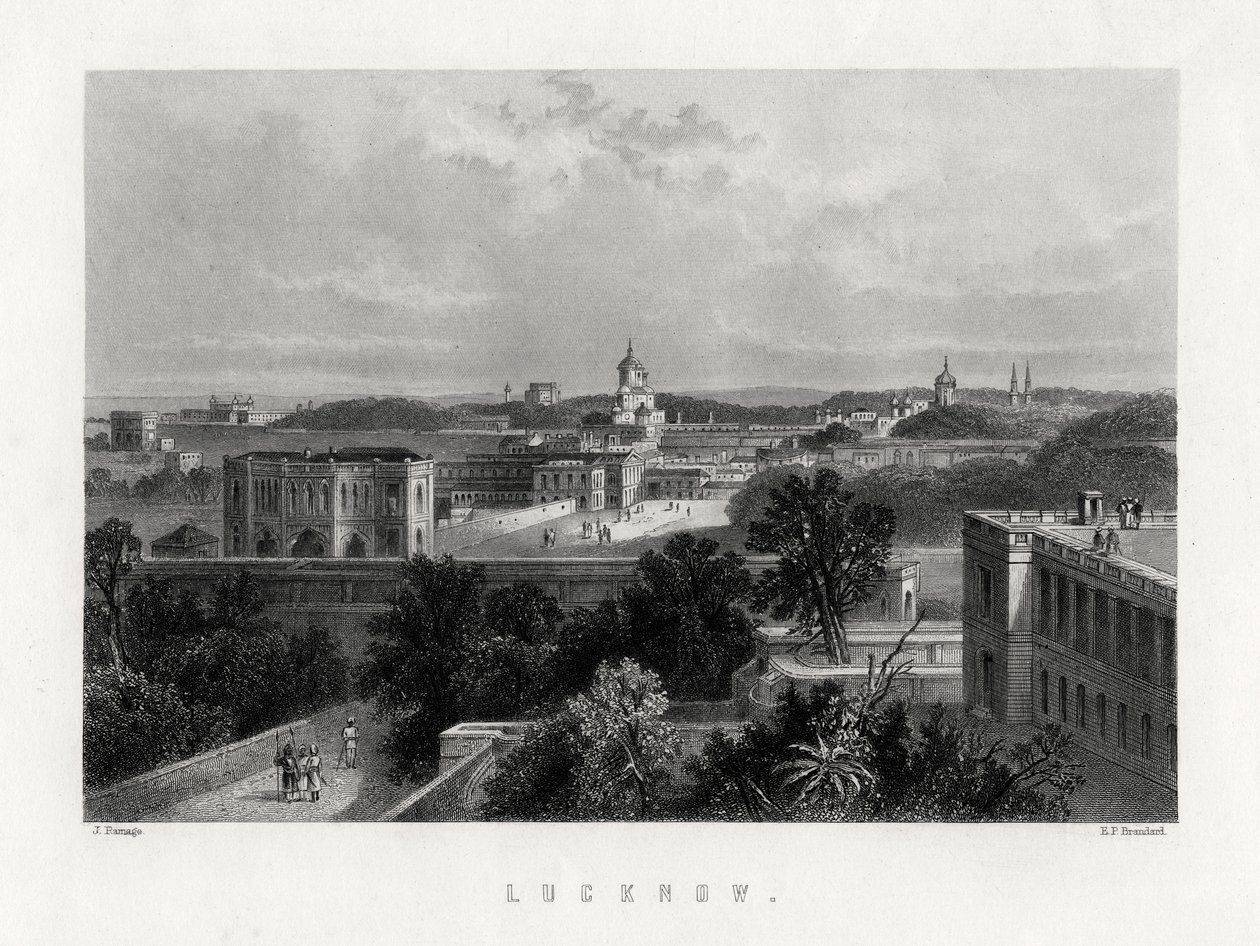 Lucknow, Uttar Pradesh, Indien, 1800-talet av Edward Paxman Brandard