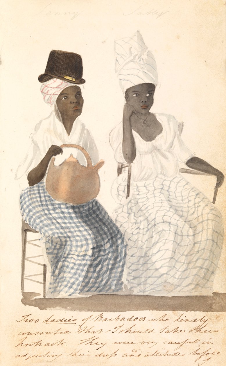 Två damer från Barbados, tidigt 1800-tal (akvarell) av Edward Pelham Brenton