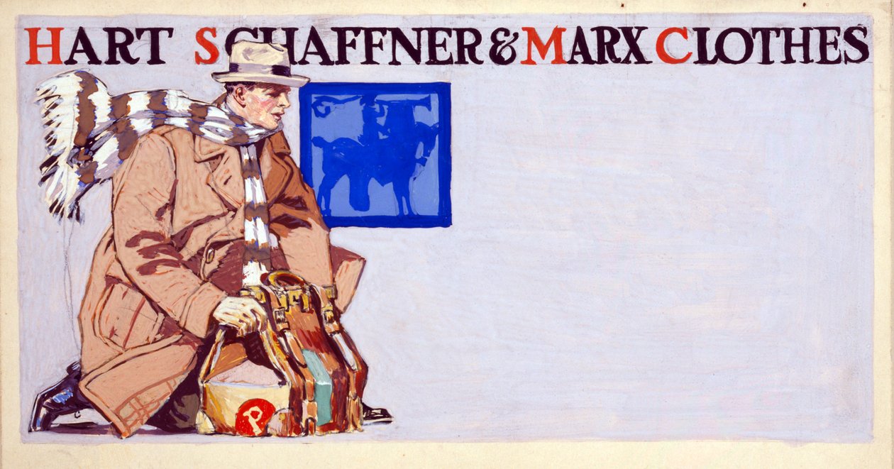 Reklam för Hart, Schaffner & Marx Clothes, pub. 1900 av Edward Penfield