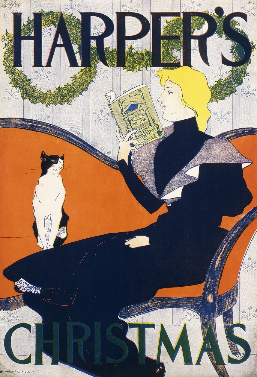 Harpers jul, 1894 av Edward Penfield