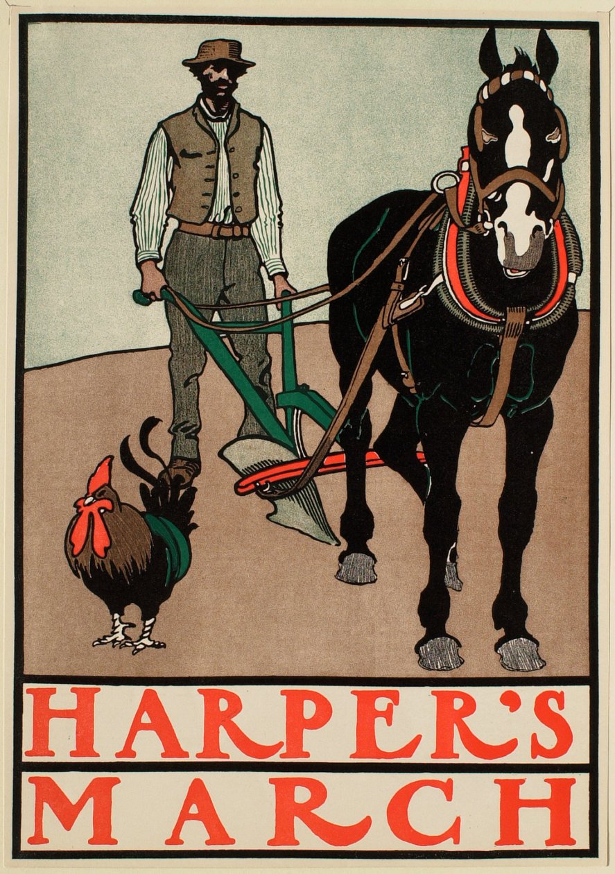 Man med hästplog, mars, Harper