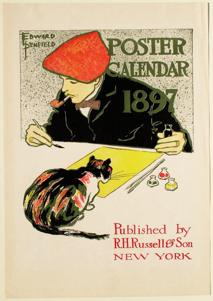 Kalenderaffisch 1897, R. H. Russel & Son, förlag av Edward Penfield