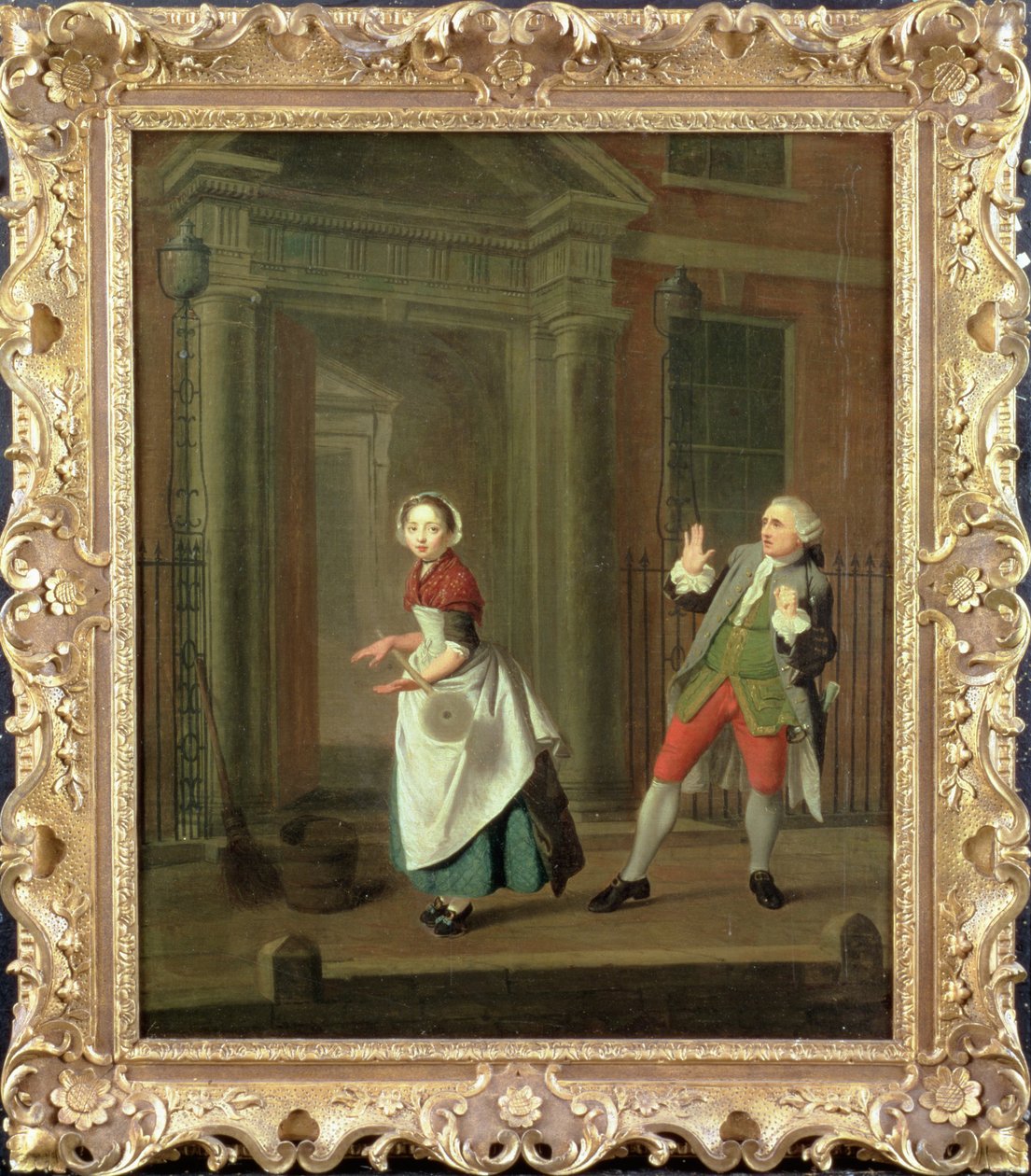 En scen från "Description Of A City Shower" av Jonathan Swift av Edward Penny