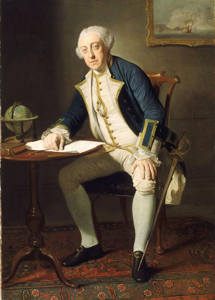 Kapten Philip Affleck (1726-99) av Edward Penny