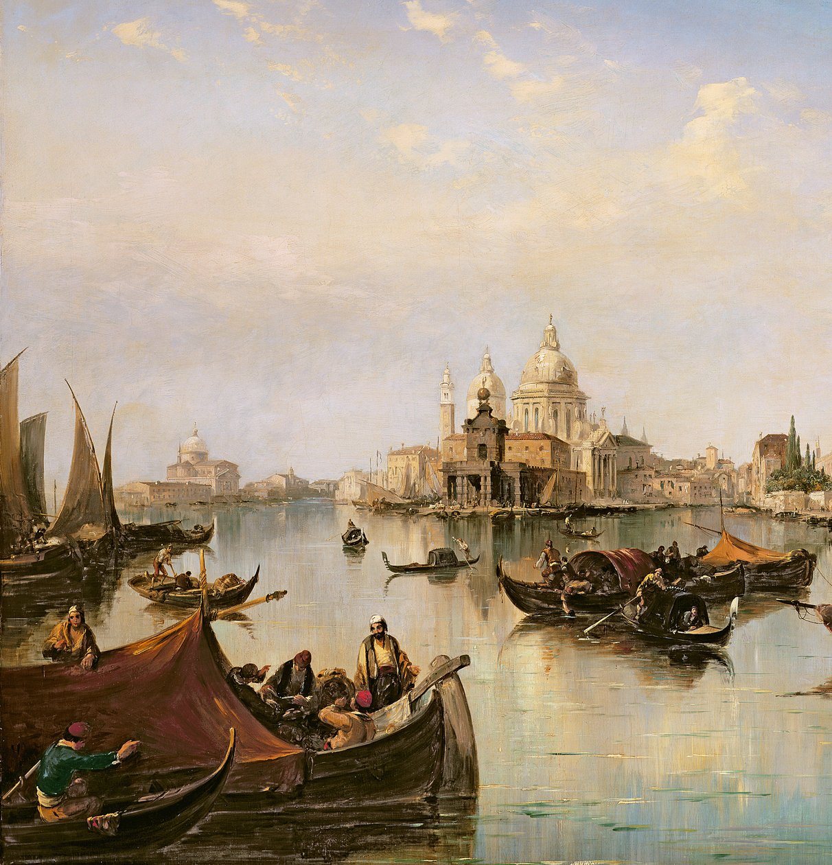 Bacino di San Marco, blickar mot mynningen av Canal Grande (detalj av 35342) av Edward Pritchett