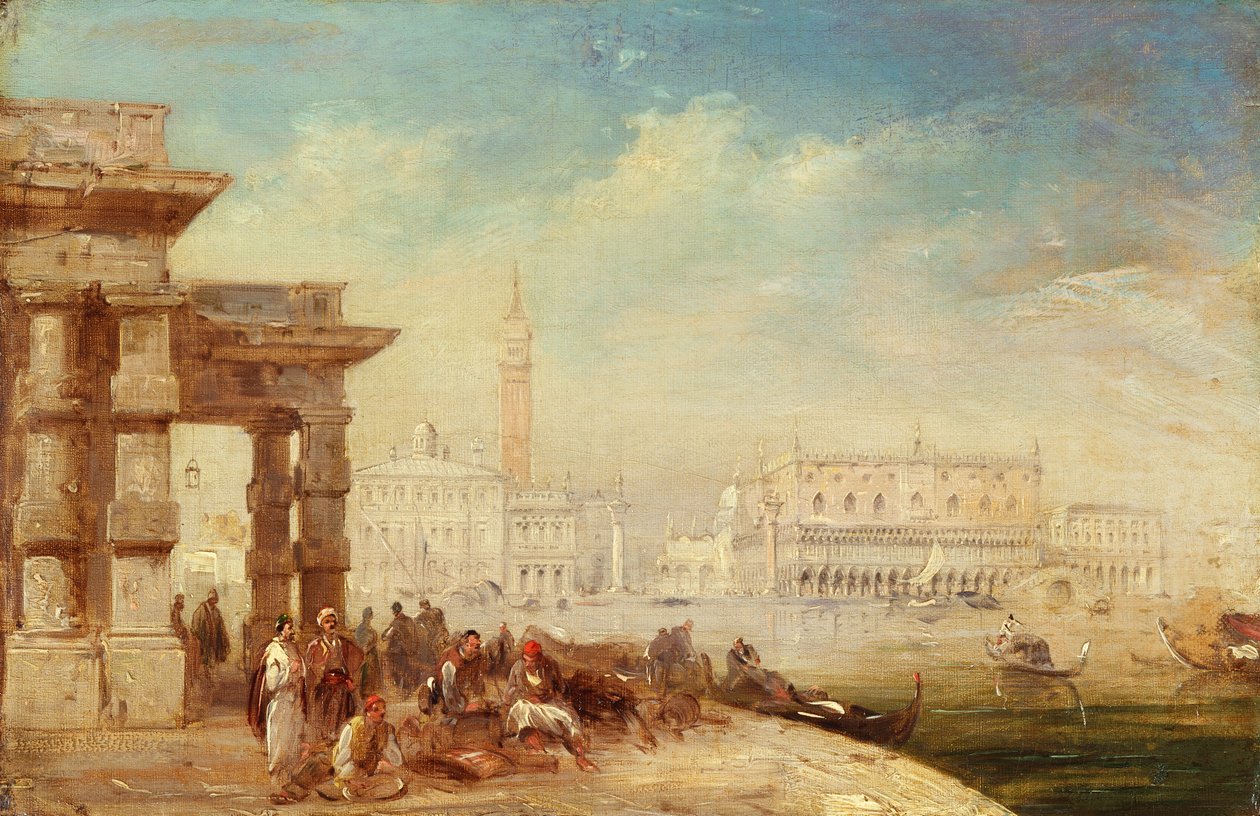 Dogepalatset, Venedig (olja på duk) av Edward Pritchett