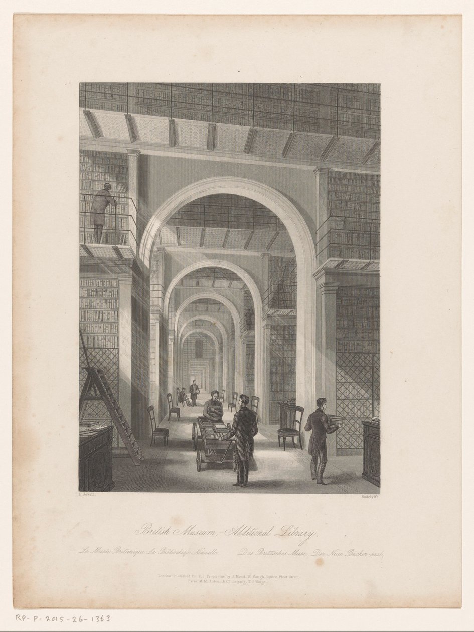 British Museums bibliotek British Museum - Ytterligare bibliotek (titel på objekt) av Edward Radclyffe