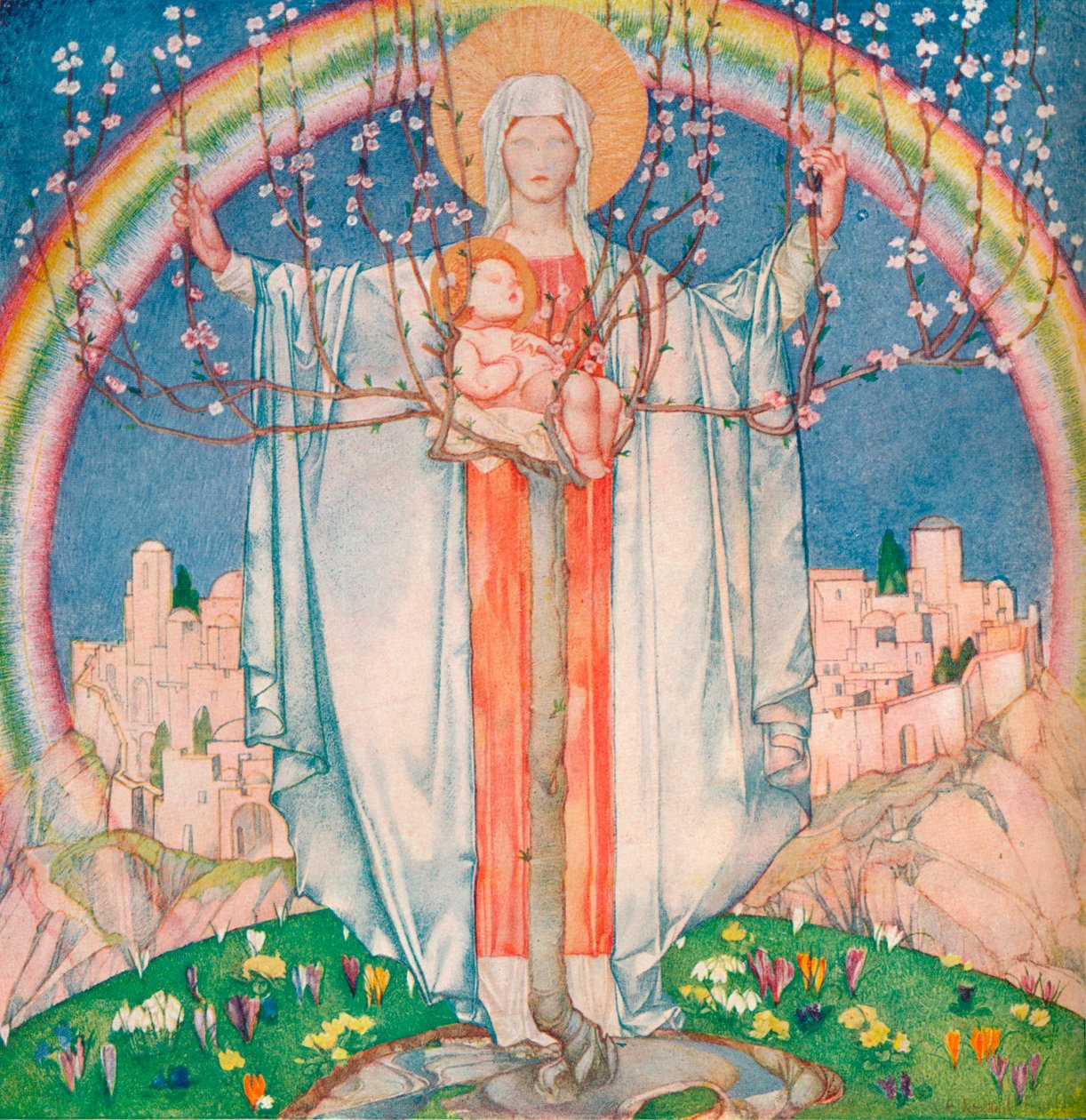 Our Lady of Promise, c1890-1914, 1914 av Edward Reginald Frampton