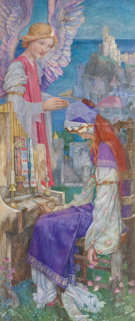 Sankta Cecilia (olja på duk) av Edward Reginald Frampton