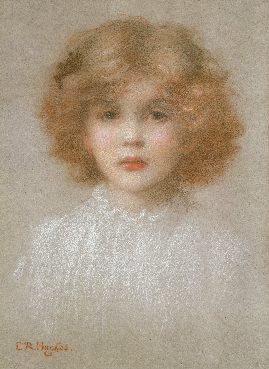 Porträtt av en ung flicka av Edward Robert Hughes