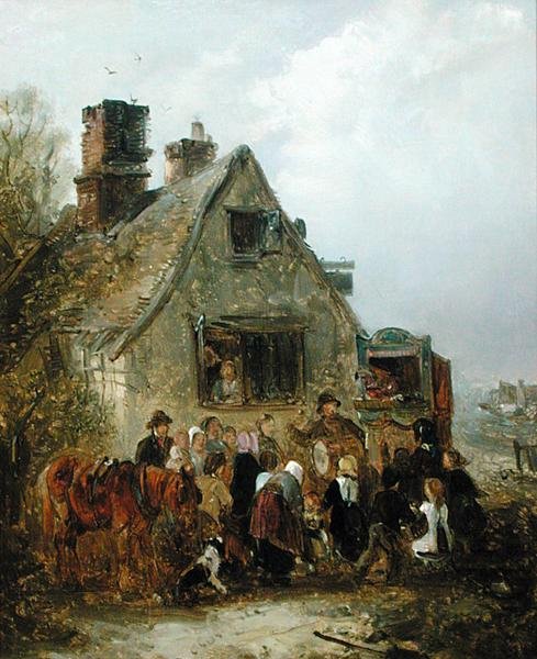 The Punch and Judy Show (olja på duk) av Edward Robert Smythe