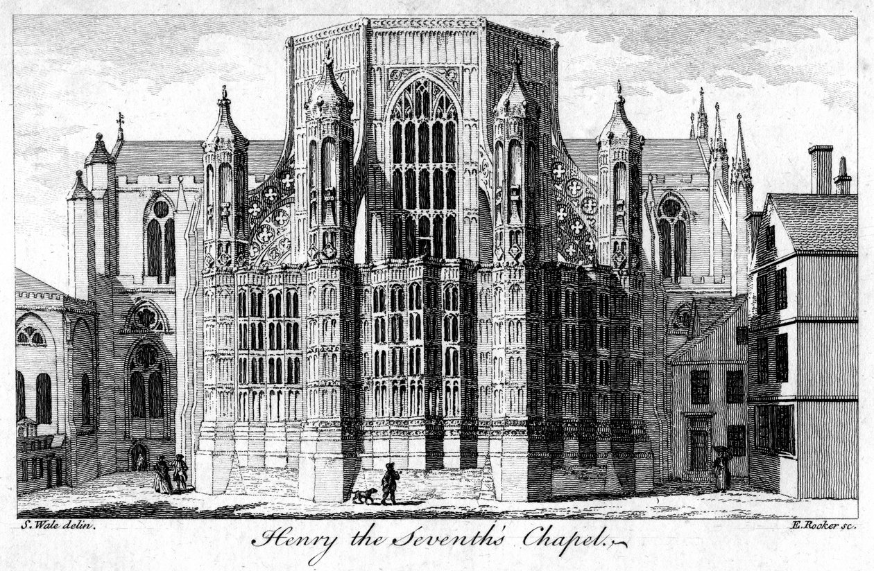 Henry VII Chapel, Westminster Abbey, London, 1700-talet. av Edward Rooker