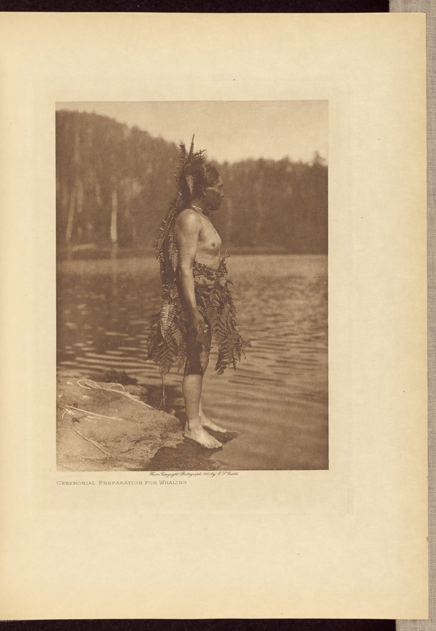Ceremoniell förberedelse för valfångst av Edward S. Curtis