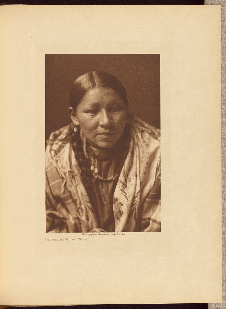 Cheyenne ung kvinna av Edward S. Curtis