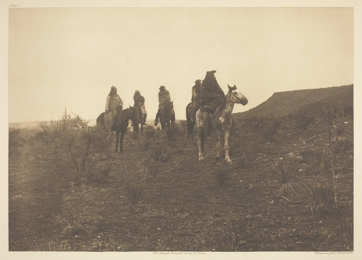 Desert Rovers - Apache av Edward S. Curtis