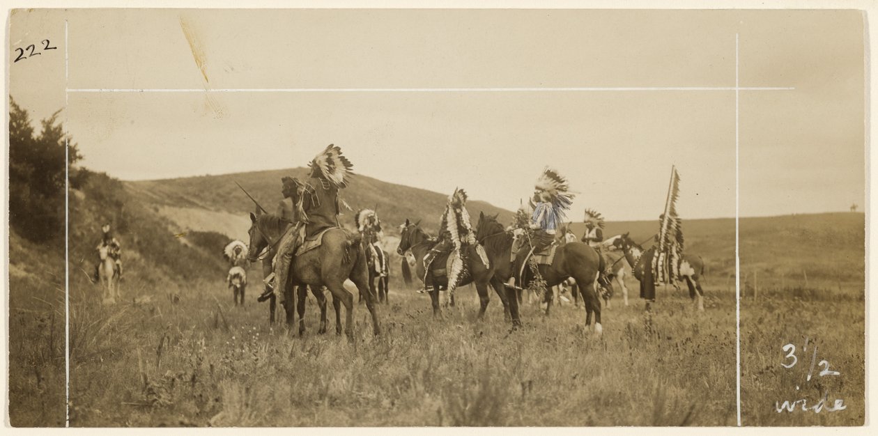 Män till häst av Edward S. Curtis
