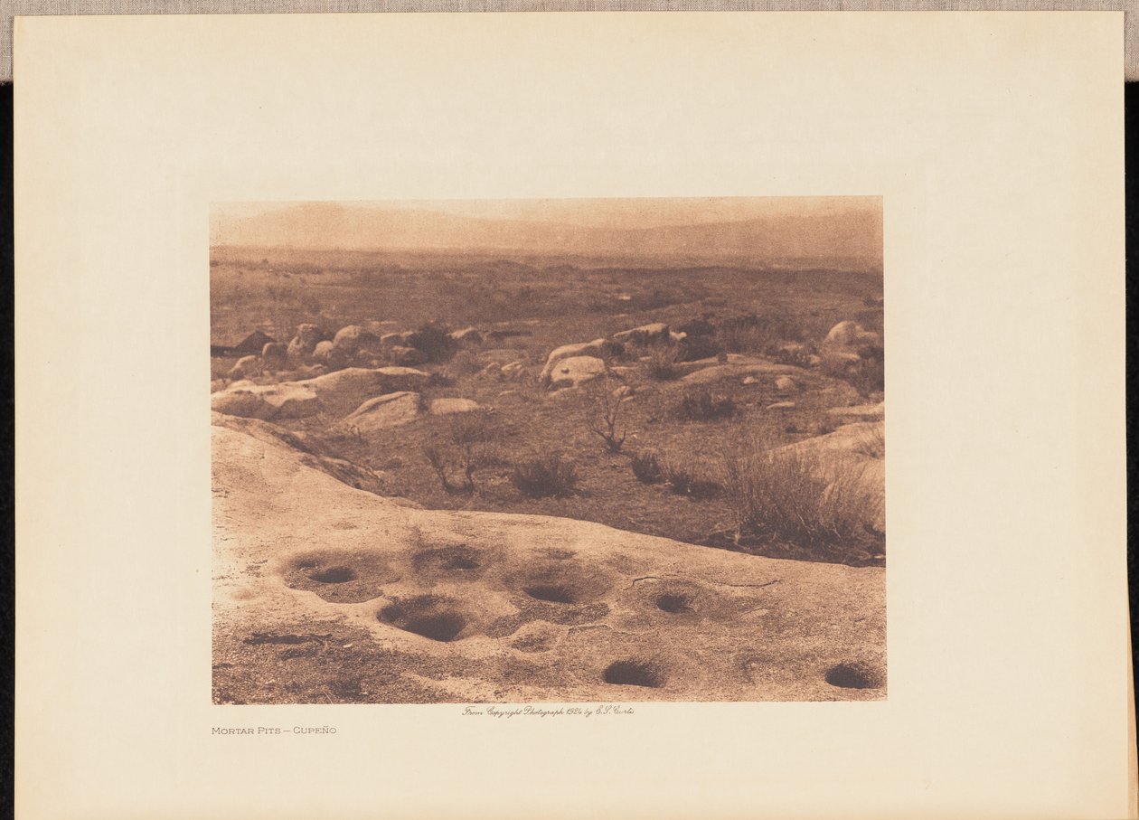 Gropar för murbruk - Cupeño av Edward S. Curtis